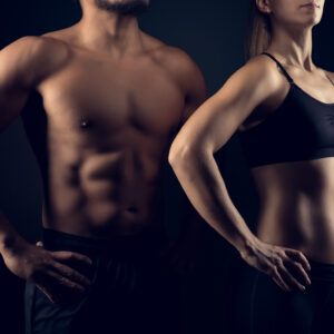 fit couple in physique competition